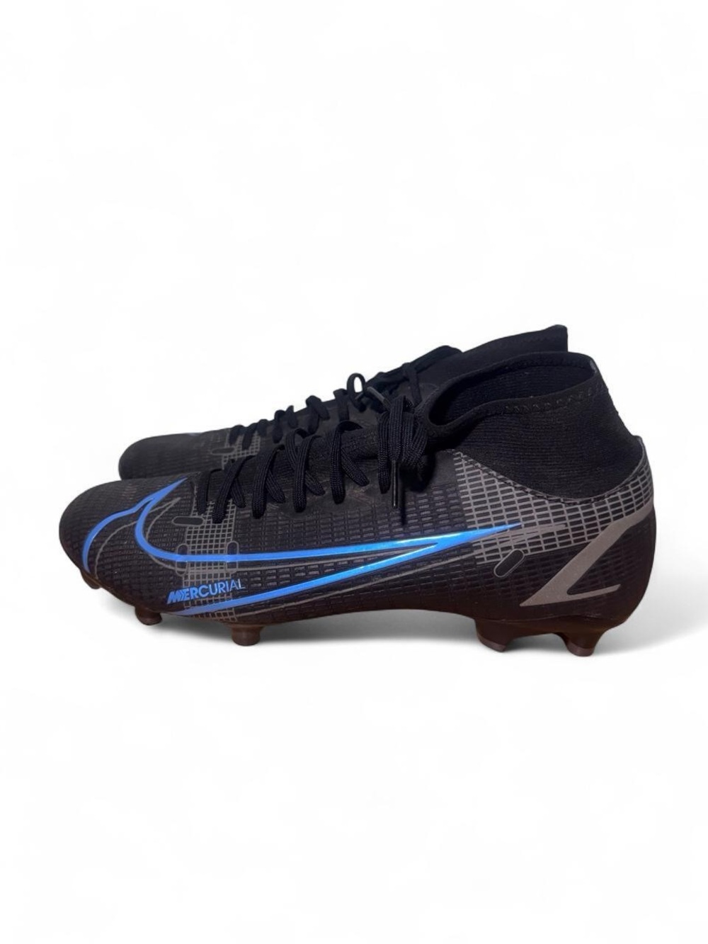 Nike Mercurial Superfly 8 Academy MG renew pack black blue size 10 mens
